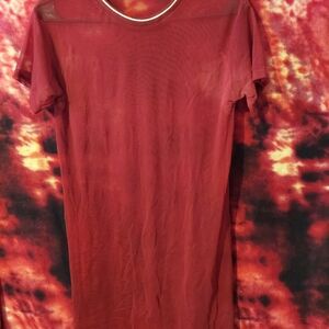 Sheer Red Dress